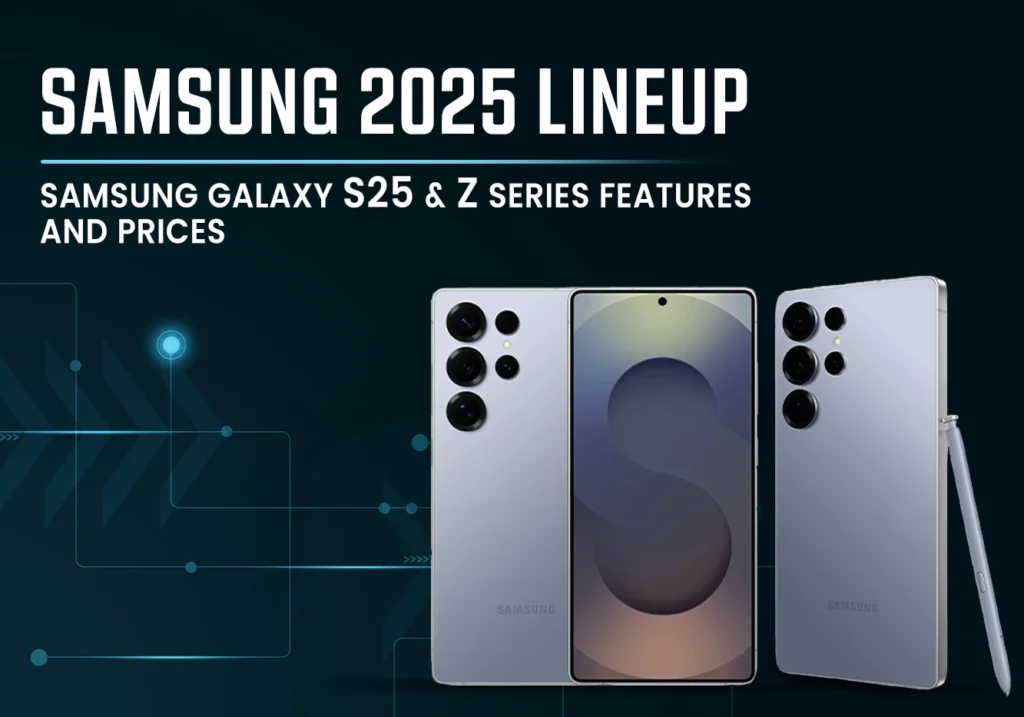 Samsung S25 smartphone front and back view